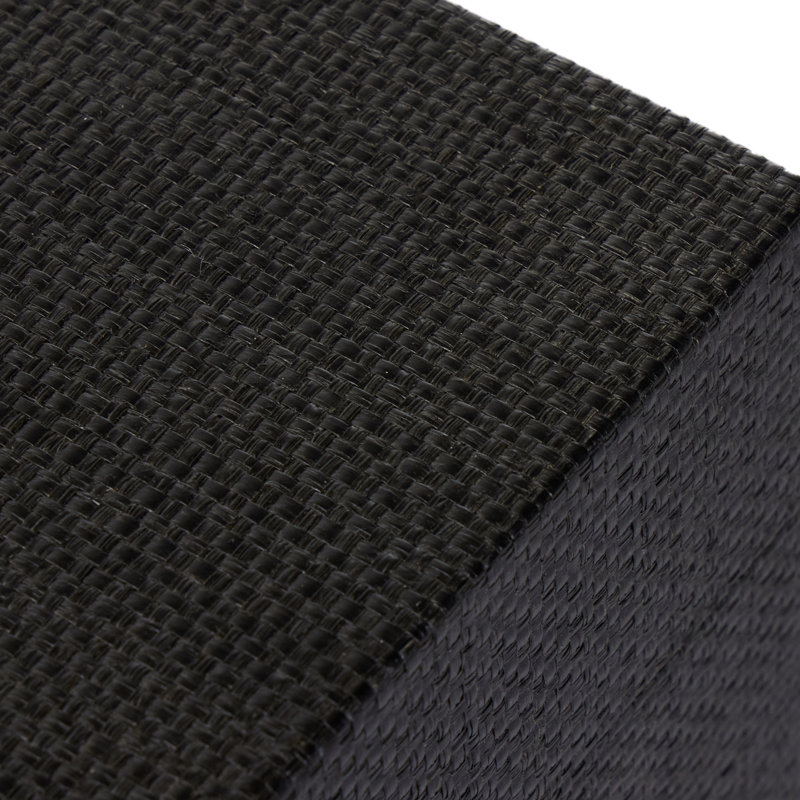 Fiona Nightstand - Black Raffia, Black