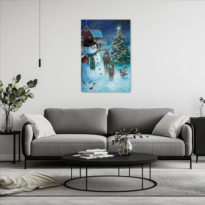 Christmas & Winter Unframed Canvas Wall Art 24" X 36"