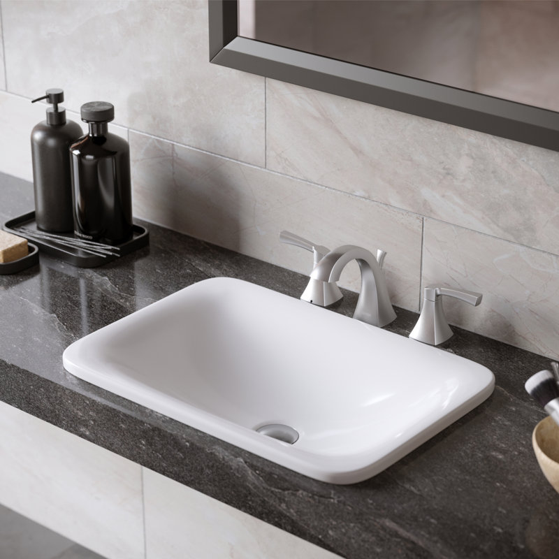 2-handle Bathroom Faucet with Drain Assembly, Stainless Steel