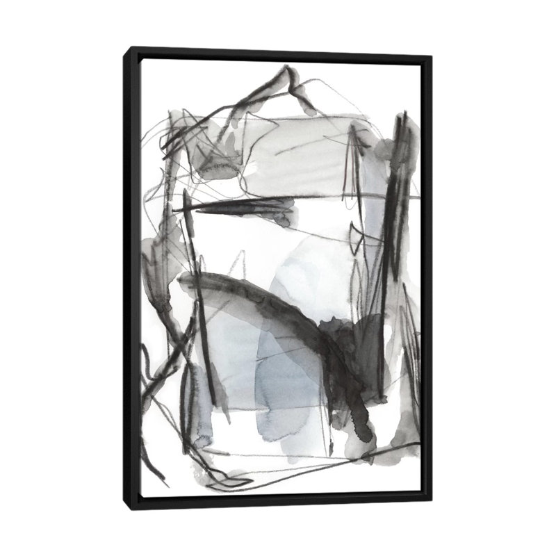 « busyy i », impression sur toile, H 26 po x l 18 po x P 1,5 po, Toile avec cadre noir, Pas de tapis
