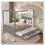Lit plateforme double avec tête de lit tapissier, lit gigogne simple et 3 tiroirs-1772308112-1773857569