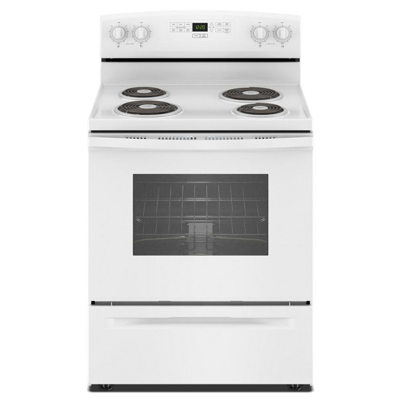 30" 4.8 Cu. Ft. 4 Burner Element Electric Range, White