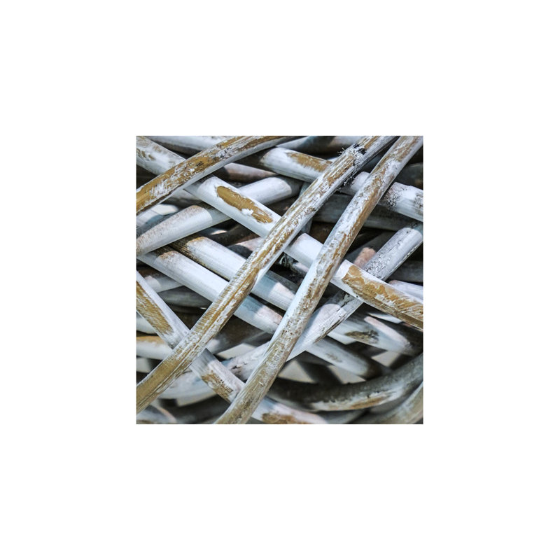 Rattan Wreath, 40" H x 40" W x 10" D, White