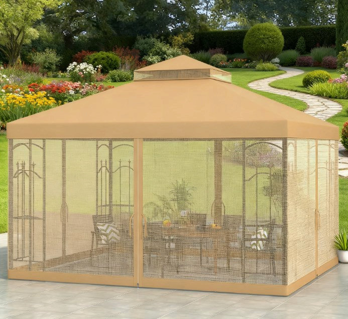 Abri de jardin à double toit avec abri et abri de jardin