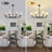 8-Light Modern Dimmable Chandelier With Fabric Shades-1139210076