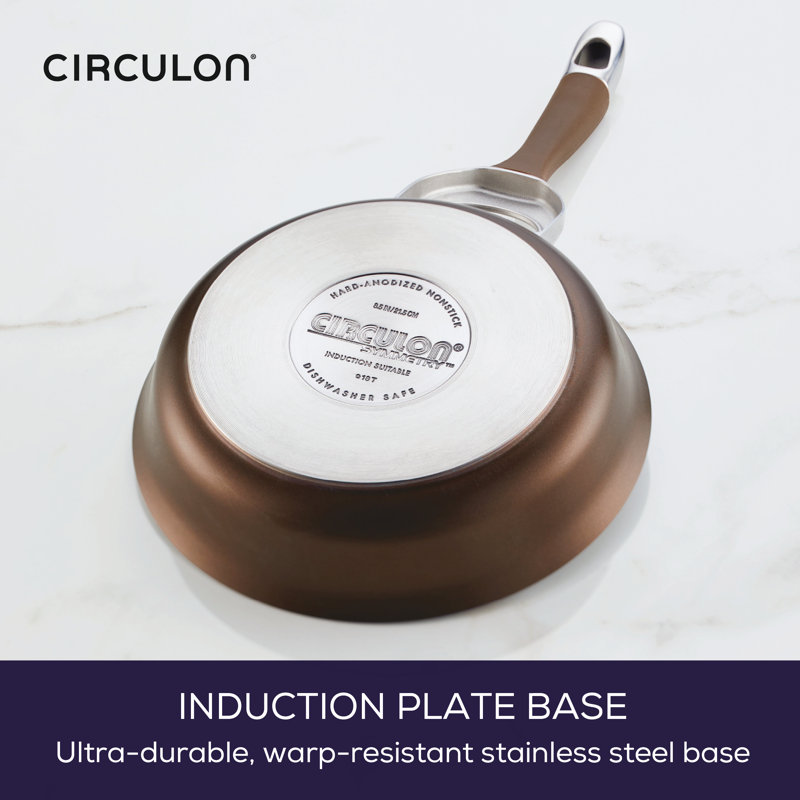 Circulon Symmetry Hard Anodized Nonstick Induction Frying Pan / Skillet, 8.5 Inch