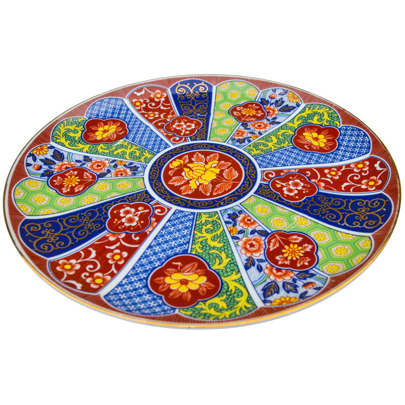 Assiette décorative en porcelaine faite à la main