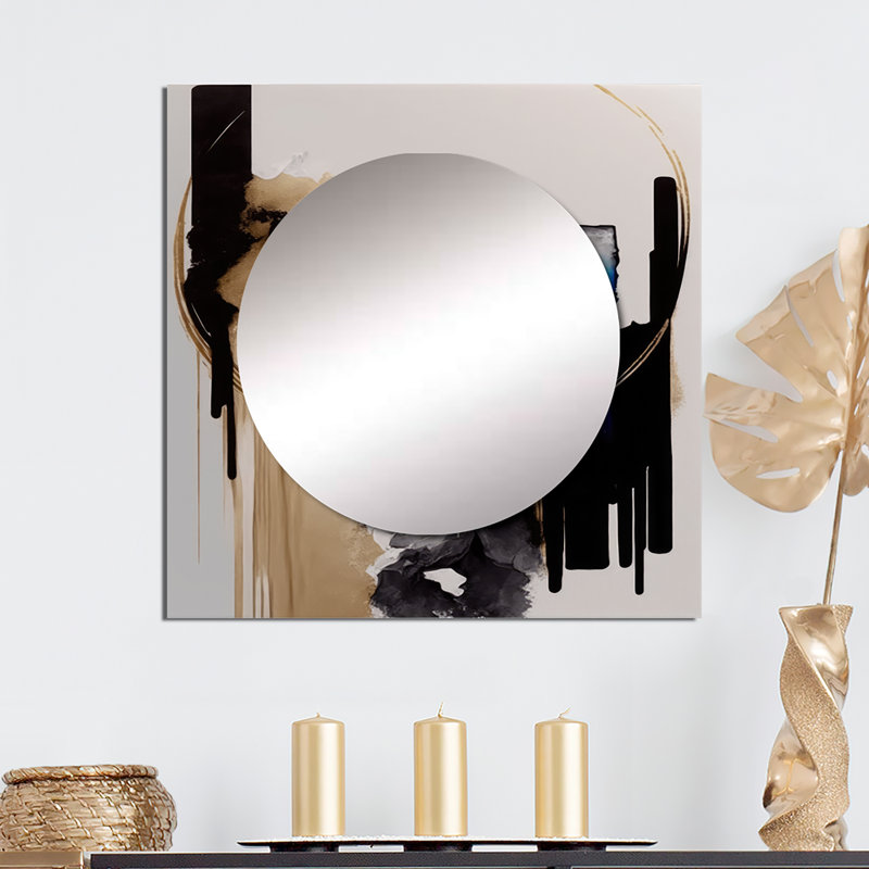 Delwayne - Grand miroir mural carré moderne pour la chambre à coucher, 29 po x 29 po