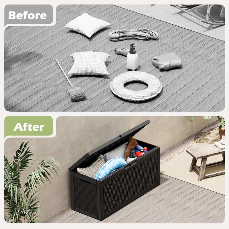 60-Gallon Storage Box – Durable and Versatile for Everyday Organization, 21" H x 42" W x 17" D
