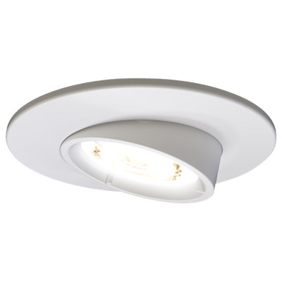 Fire-Rated Indoor Downlight (Matt White) Adjustable IP20 Rated Dimmable Spotlight Supplied with a 2200k - 6500k 345lm Smart GU10 Bulb - 4L1/2217
