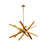 12-Light Brass Sputnik Chandelier With Adjustable Arms-755358529