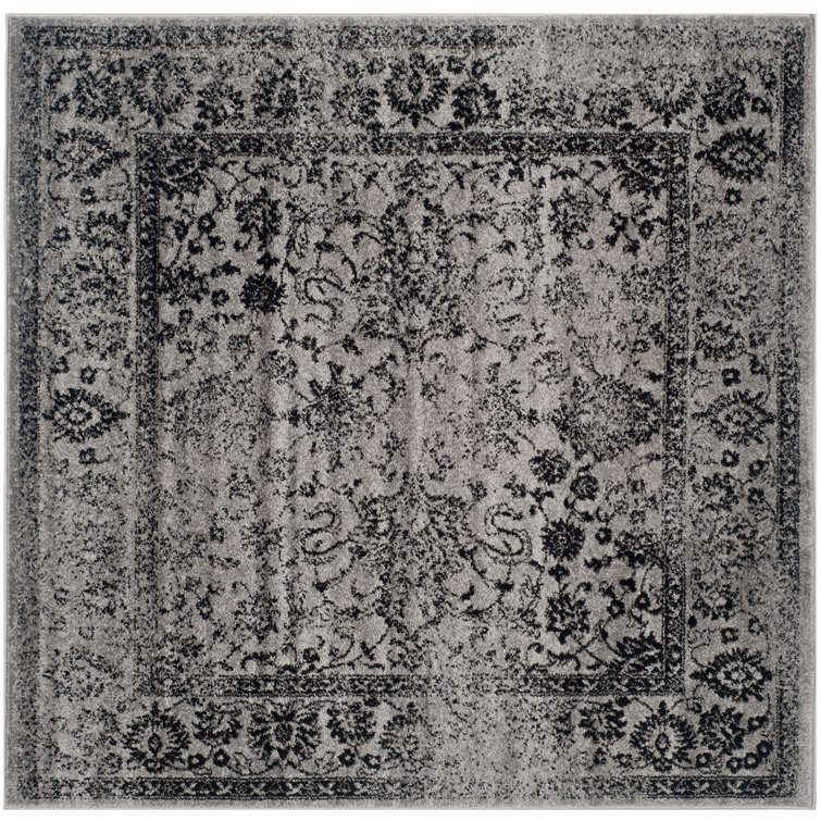 Nicarla Oriental Grey/Black Area Rug 9”x12”