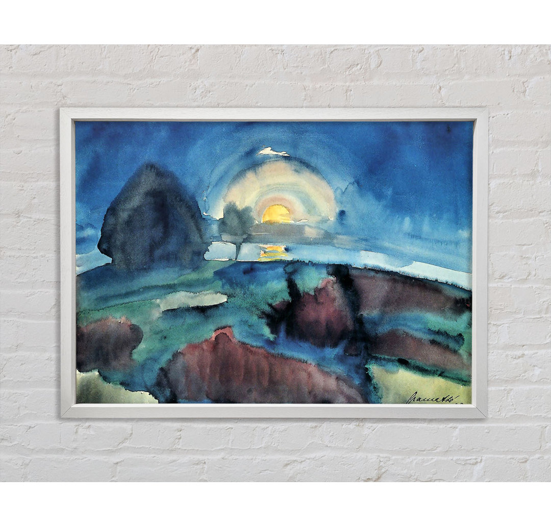 Walter Gramatte Hiddensoe Moon Stairway - Einzelner Bilderrahmen Kunstdrucke auf Leinwand