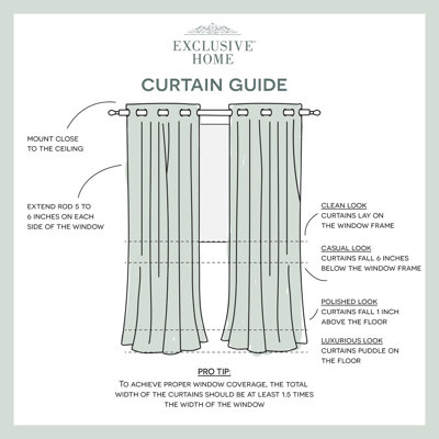 Panneaux de rideaux transparents en mélange de coton à œillets Cangelosi