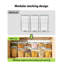 Ensemble de contenants de rangement pour aliments hermétiques avec couvercle à touche unique, ensemble de 6 tailles multiples (0,6, 1,3, 1,9 pte) * 2 PET empilables et durables pour la farine, les céréales, les collations et l'organisation complète du garde-manger