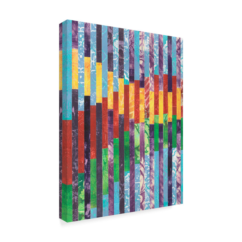 « quilted monoprints i », impression sur toile tendue, H 19 po x l 14 po x P 2 po