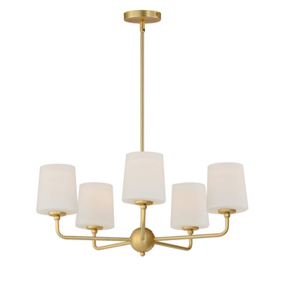 Areia 5 - Light Steel Dimmable Chandelier