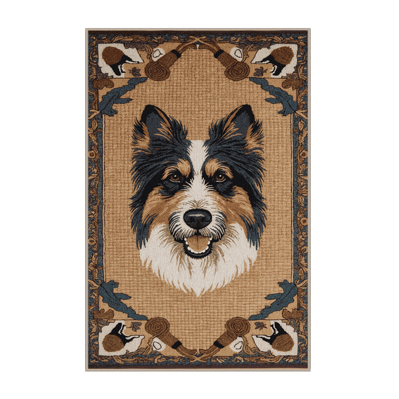  Tapis lavable pour chien Mudi, Rectangle de 5 pi x 8 pi