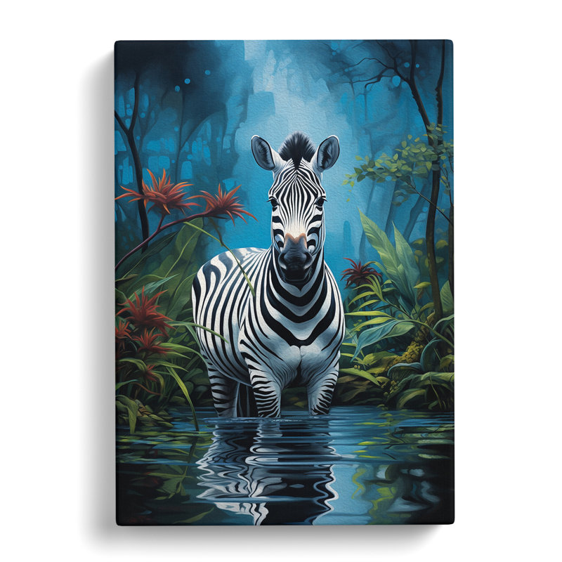 Zebra Informel - Print, 76cm H x 50cm W x 3cm D