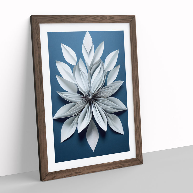 Luscious Flower - Framed Print, 64cm H x 46cm W x 2cm D, Walnut