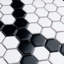 Metro 1 in. x 1 in. Honeycomb Glazed Porcelain Tile