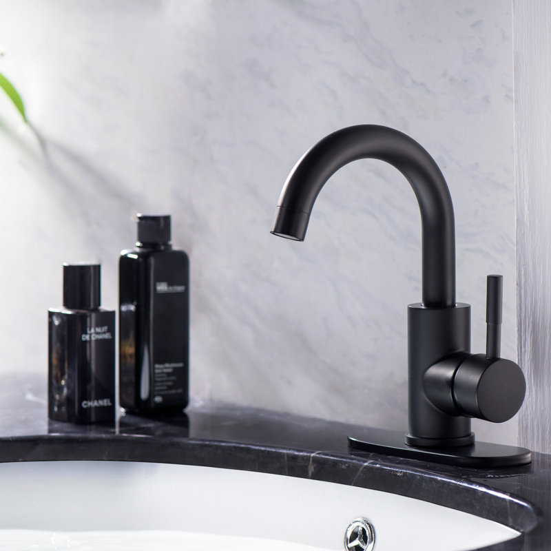 Single-handle Bathroom Faucet, Matte Black