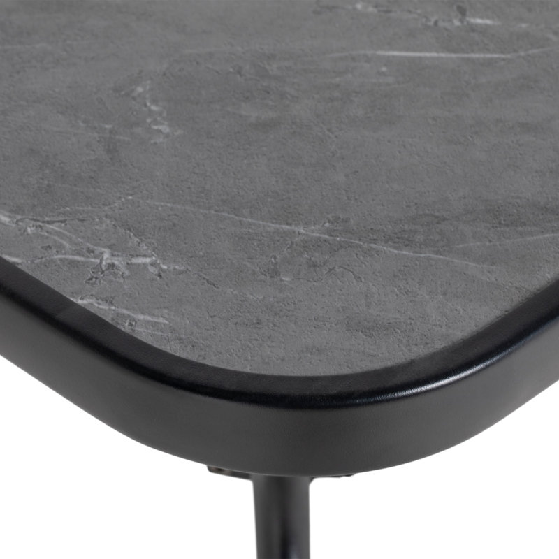Neosha Square Metal Outdoor Bistro Table With Umbrella Hole , 80cm cm W 80cm cm D