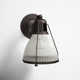 Isabelle Single Light Glass Steel Dimmable Armed Sconce