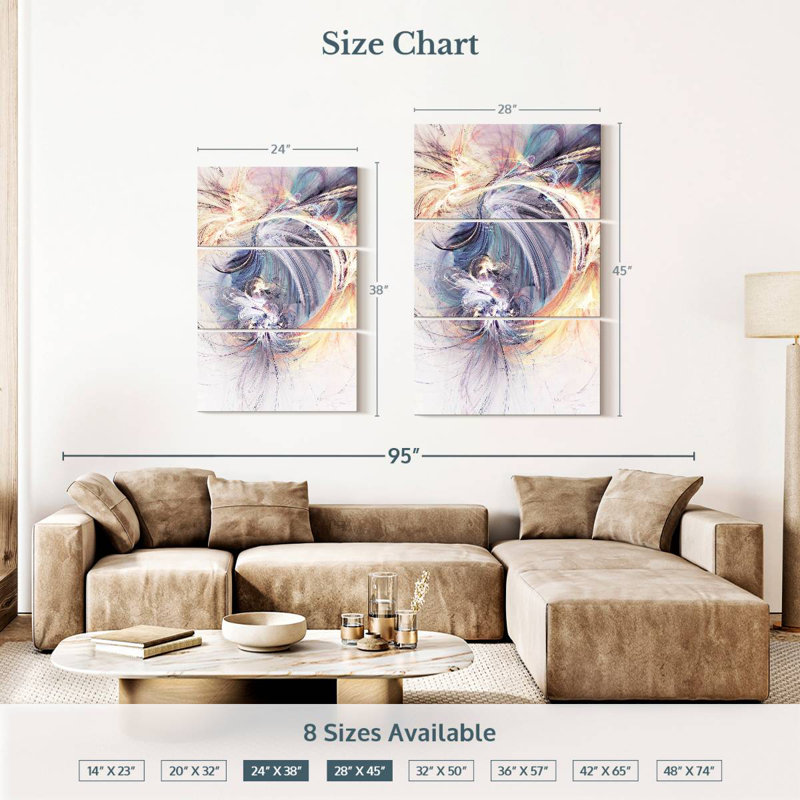 Avery abstrait esprit licorne, H 38 po x l 24 po
