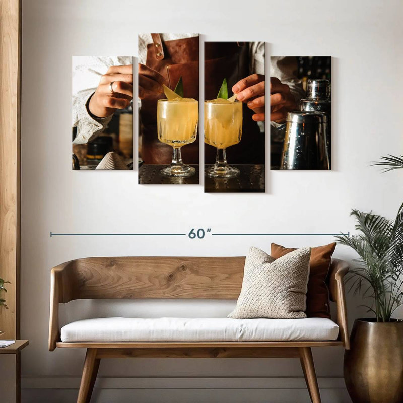 Yarlin Barman fait des cocktails, H 32 po x l 52 po