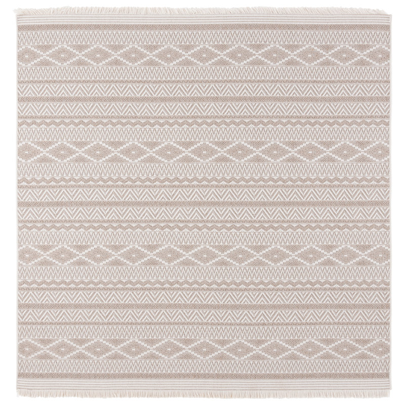Tapis ivoire / beige Wicker 152, Carré 6 pi 7 po