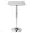 Contemporary Adjustable Square Bar Table In Silver