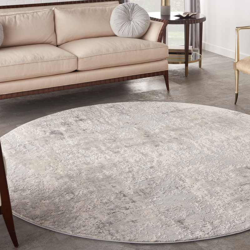 Pryce Abstract Indoor Rug, Round 7'10"