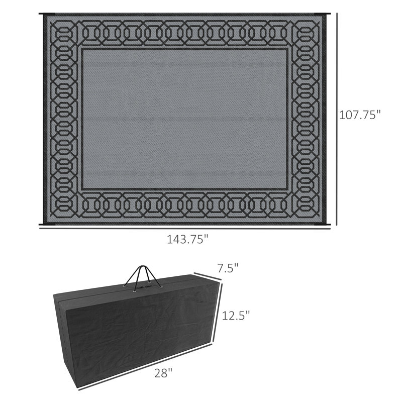 Tapis d'extérieur réversible Outsunny