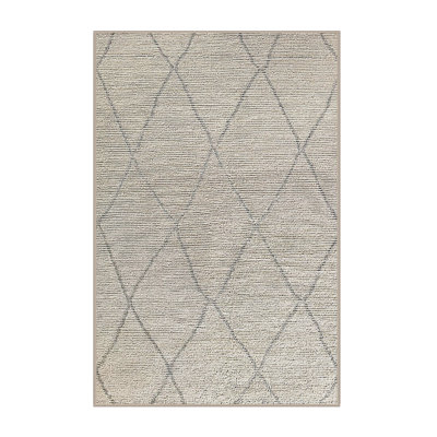 Tapis beige à motif géométrique Bottomley