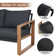 Ensemble de conversation avec repose-pieds pour 2 personnes Arunas