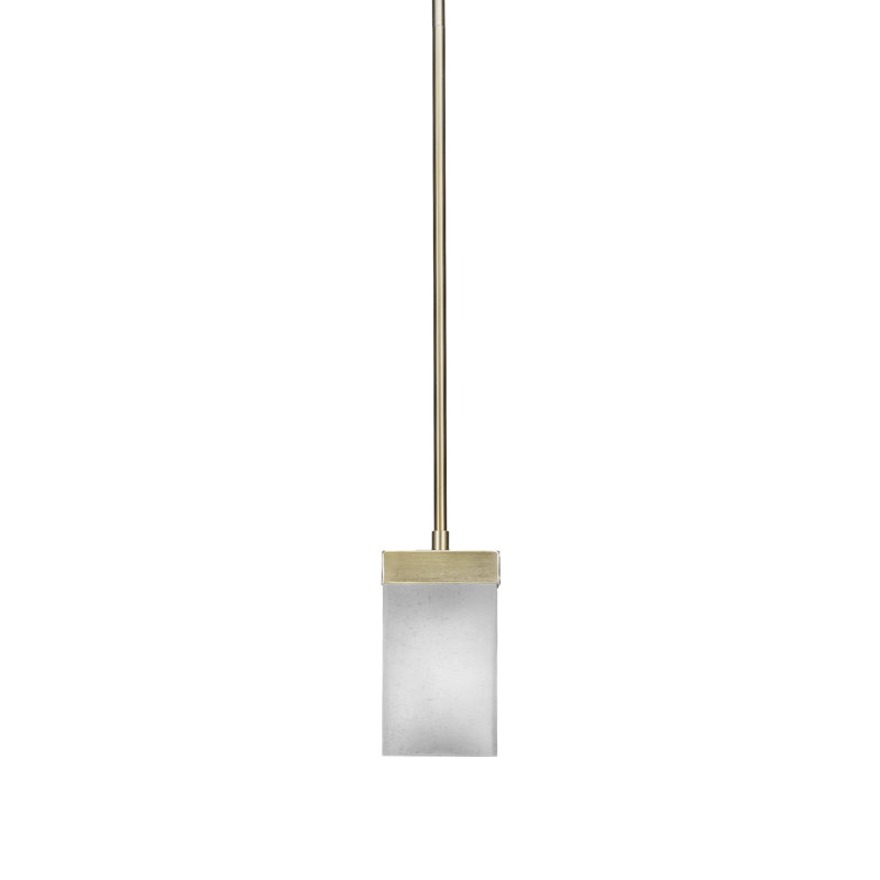 Mini-luminaire suspendu Nouvelle, Blanc, Laiton New Age