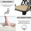 Chaises de salle à manger en aluminium durables, élégance extérieure confortable