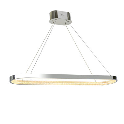 Thumprints Chrome Ellipse Dining Chandelier