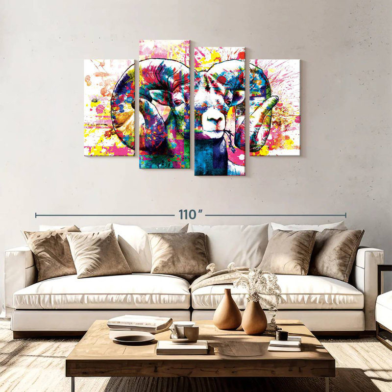 Brampt Ram Paint Splash, 48" H x 75" W