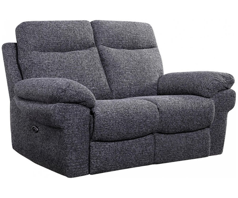 Casolo Fabric Electric Recliner 2 Seater Sofa, Metal