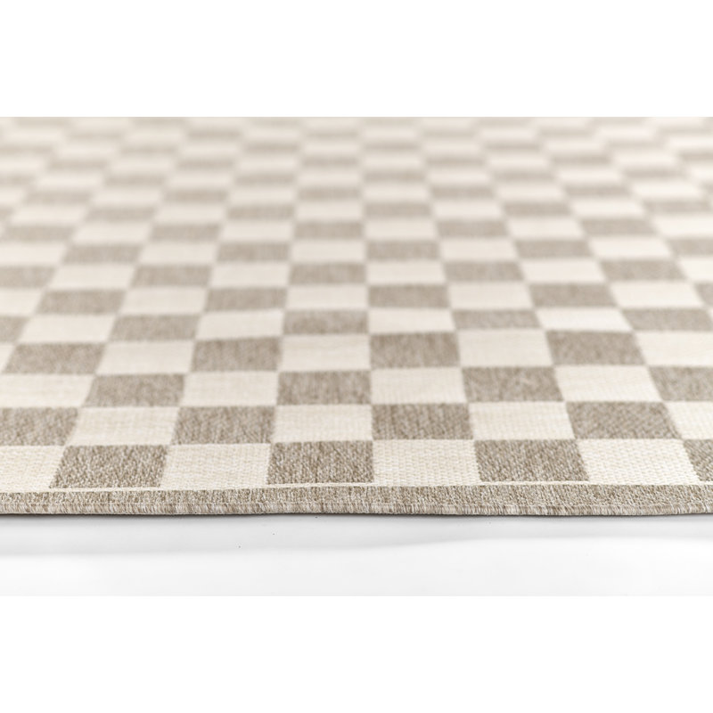 Erin Gates by Momeni Saybrook Check Gray Indoor / Outdoor Area Rug, Rectangle 8' x 10', Gray