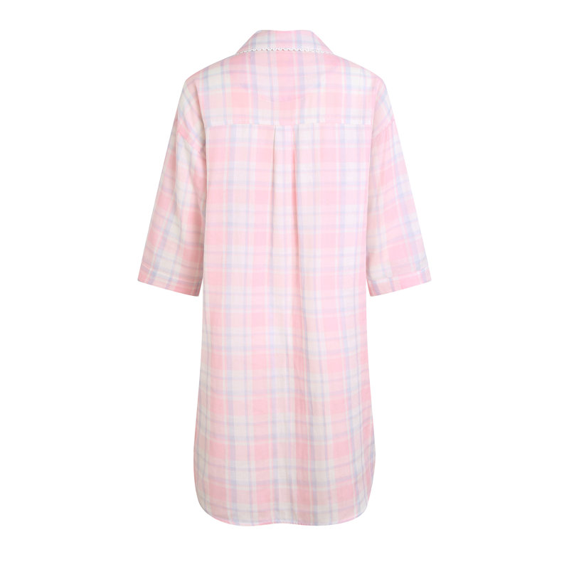 Lowan Cotton Fleece Girl / Woman+ Mid-Calf Bathrobe with Pockets, L