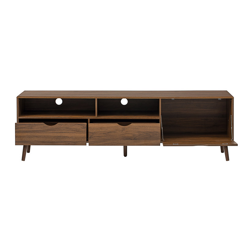 Meuble télé avec 2 tiroirs Mid-Century