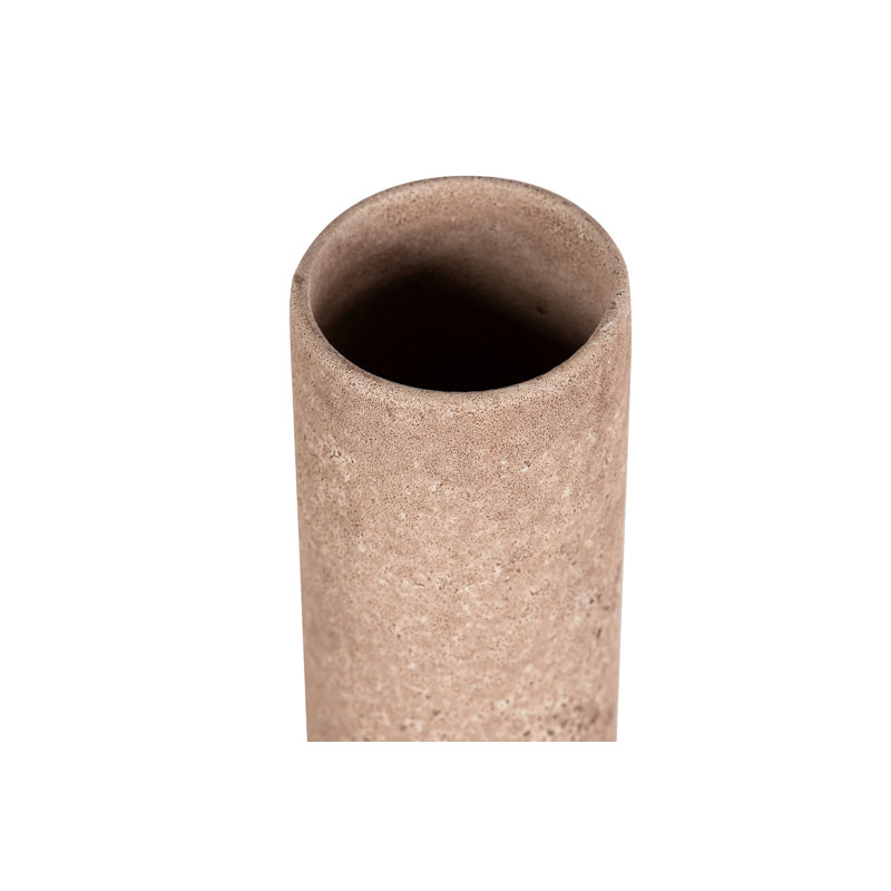 CERAMIC VASE 8X8 CM, overall height- 35cm, Natural