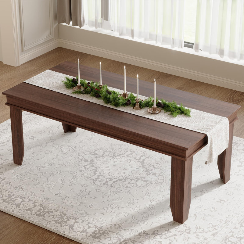 Table de salle à manger Farmhouse pour 6 à 8 personnes, grande table rectangulaire en bois rustique pour la cuisine, le salon, le restaurant, sans chaises