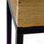 Ensemble de 2 boîtes en bois usagées avec support en fer noir, L: 21,5 x 8,5 x 23,5 po: 19,5 x 6,5 x 16 po