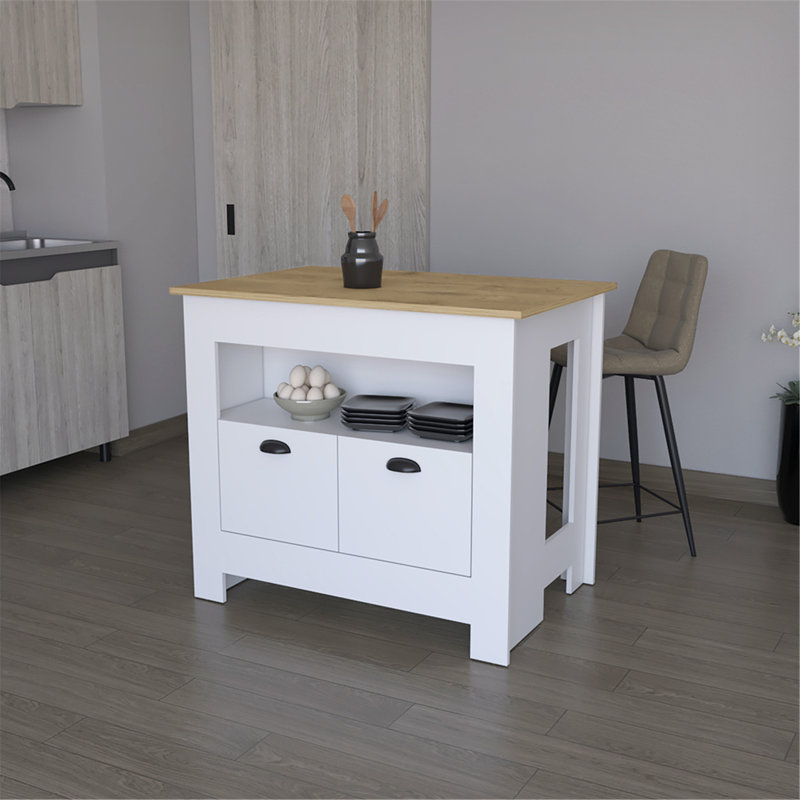 Îlot de cuisine polyvalent avec espace de travail supérieur et solution de rangement intelligente