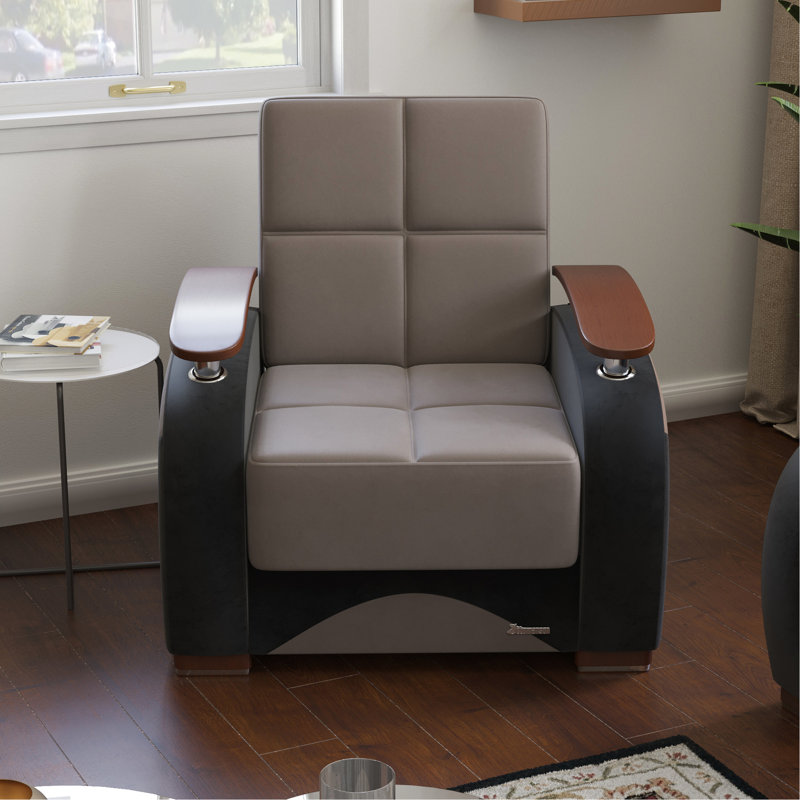 Collection Grey - Fauteuil avec rangement - Rangement rembourré confortable et élégant