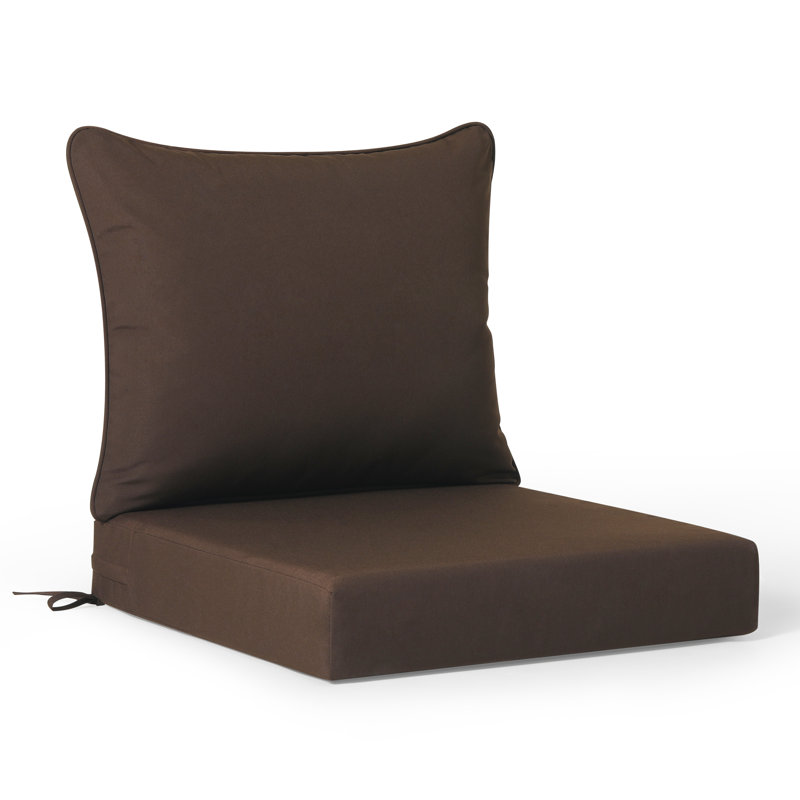 Forellen Outdoor 5'' Lounge Chair Seat / Back Cushion, Brown